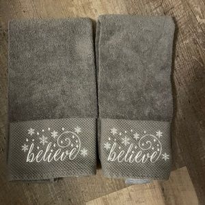 Christmas themed bath towels